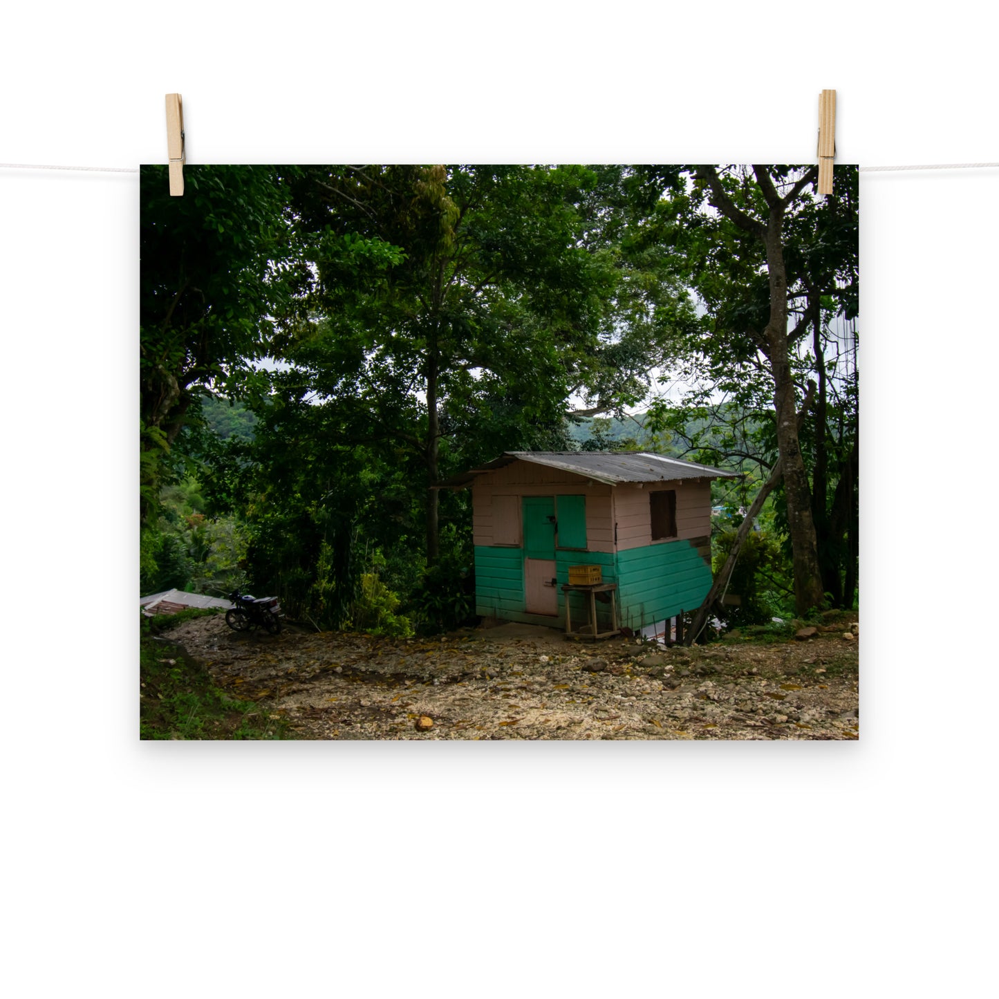 A photo of a little shop on the edge of a hill in Hanover, Jamaica.