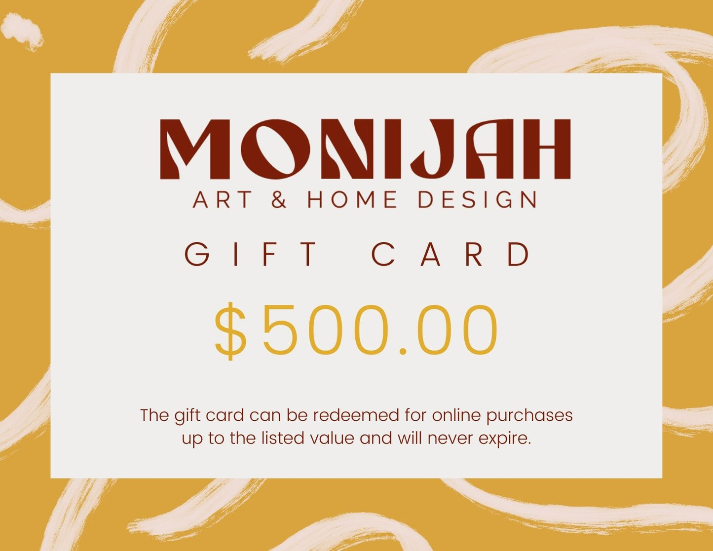 Monijah Gift Card